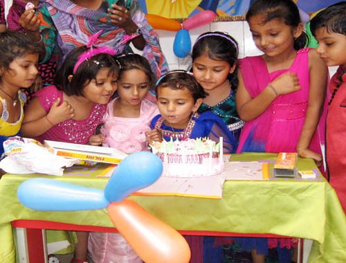 children birthday celebration at vijaya convent school all students