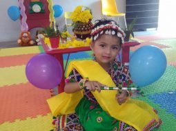 young girl playing dandiya vijaya school amravati